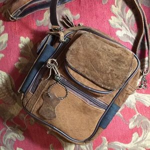 $12 Mini Suede Crossbody Backpack great kidstarter
